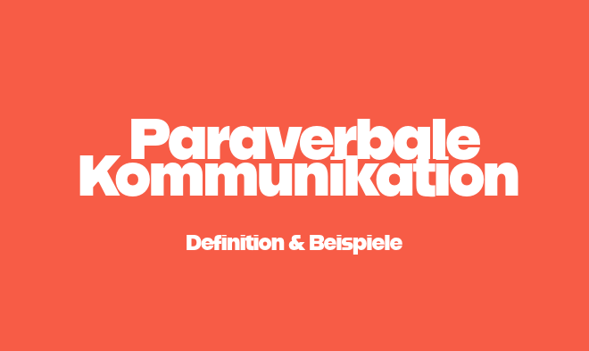 Paraverbale Kommunikation